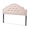 Baxton Studio Cora Light Pink Velvet Upholstered Queen Size Headboard 154-9319 - alternate 1